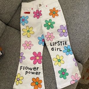 LIPSTIK FLOWER POWER WIDE LEG DENIM